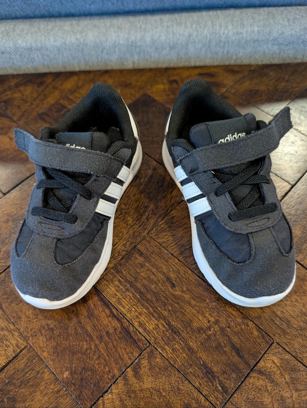 Adidas Run 70s 2.0 Eli Toddler Black & White Sneakers 9k
